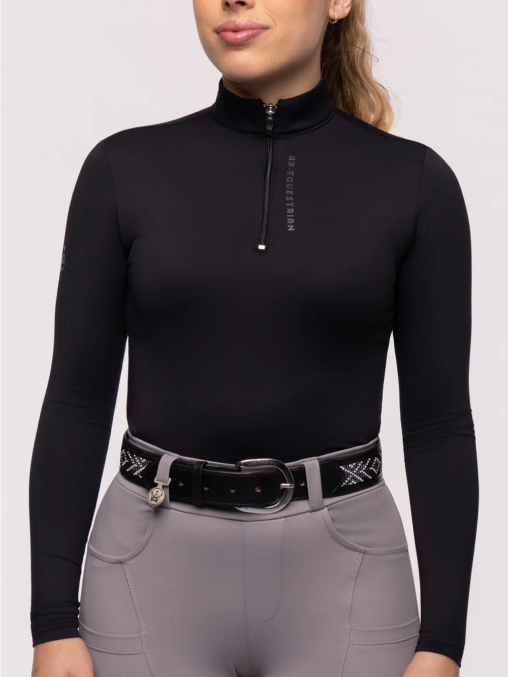 AR EQUESTRIAN Women’s Long-Sleeve Quarter-Zip Training Tops (4) Size Medium